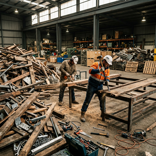 Professional industrial furniture scraping